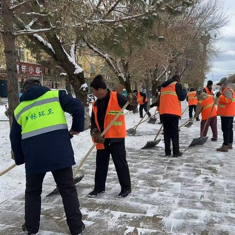 丰林县市政环卫服务中心“以雪为令”，全力筑牢群众出行安全防线