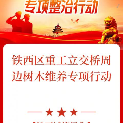 铁西区重工立交桥周边树木维养专项行动