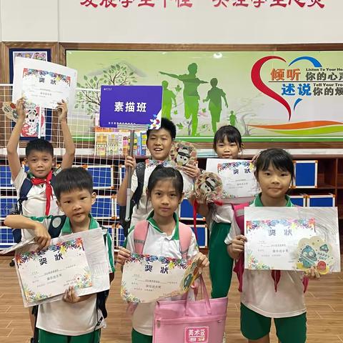 2024春季竹料第五小学素质托管美术课“素描班课程”结课啦～