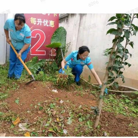 2023年9月22日，曲靖分公司顺风加油站组织员工对站内空地除草，优化站内消费环境，提升客户消费体验。