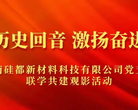 县硅都公司党支部联合烟城建投党支部、中原银行襄城支行党支部开展联学共建观影活动