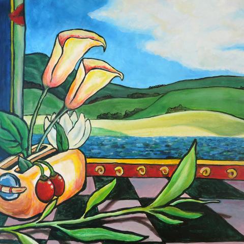 River White  Acrylic Painting for The Long White Cloud Places