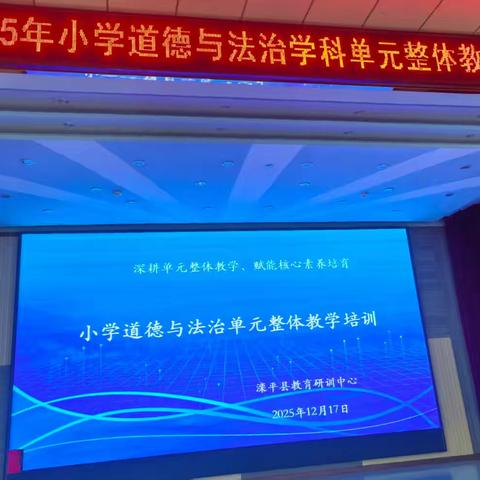 “深耕单元整体教学 赋能核心素养培育”--2025年小学道德与法治学科单元整体教学培训活动