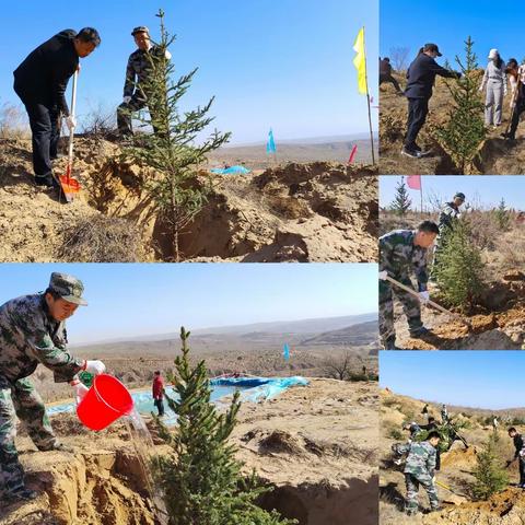 履行植树义务  共建美丽家园 ——横山区煤炭矿山救护队积极参加植树活动