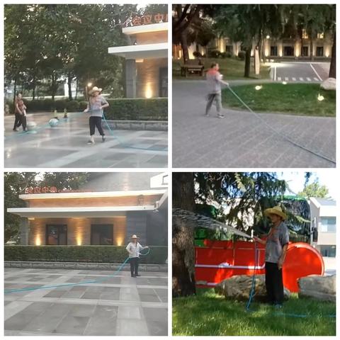 世合物业陕西省工人疗养院管理处 ____烈日下的“护绿人”汗水浇灌满园清凉