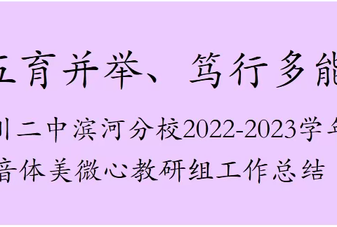 五育并举、笃行多能   银川二中滨河分校2022-2023学年度 音体美微心教研组工作总结