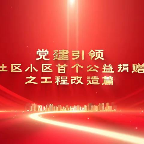 党建引领！海珠社区首个公益捐赠项目——工程改造篇