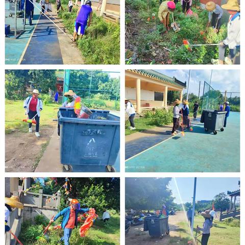 高堂村委会开展环境卫生整治活动