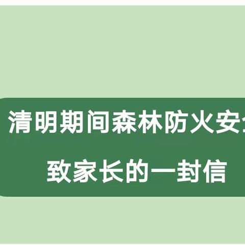 森林防火 文明祭祀——上五庄镇华科幼儿园清明期间森林防火宣传