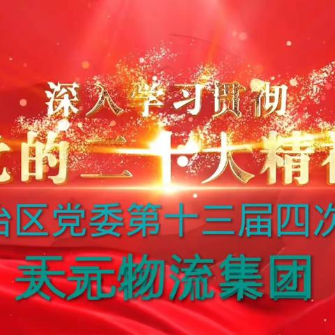 宁夏天元物流集团深入学习宣传贯彻自治区党委第十三届四次会议精神