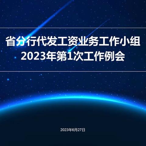 省分行代发工资业务工作小组组织召开工作例会