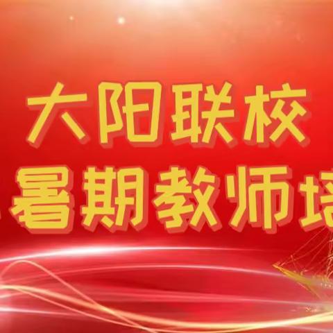 【奋发实干之四十八】三“足”鼎力助起航————大阳联校2023年暑期教师培训纪实