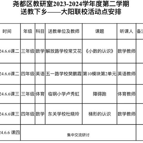 送教共研促交流 笃行致远共成长