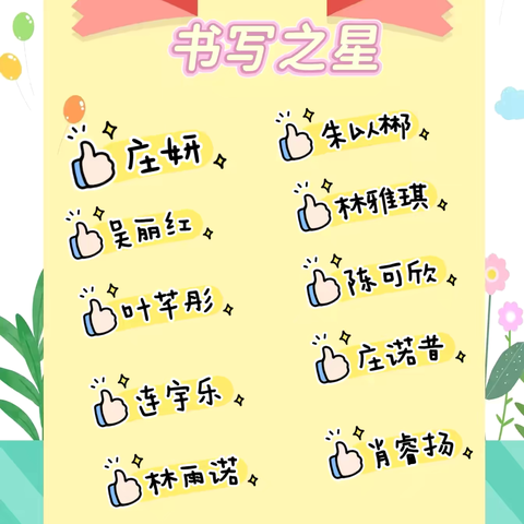 伯乐高效托管实小校区4月书写✍之星⭐