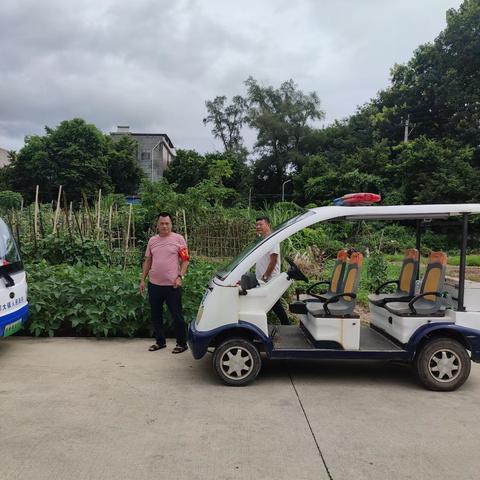 儋州市那大镇清平村委会秸秆禁烧巡查。