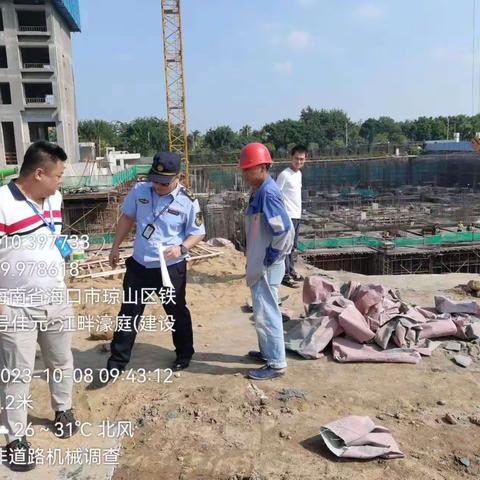 市生态环境局组织开展10月份非道路移动机械尾气抽测执法工作