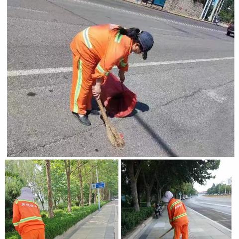 头顶热浪为城市“梳妆”    “暑”你最美