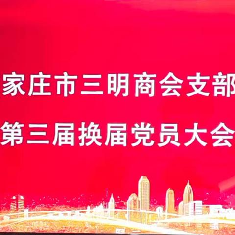 薪火相传启新程 党建引领促发展——石家庄市三明商会党支部第三届换届大会圆满召开