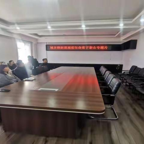 城乡路街道组织观看《生命重于泰山——学习习近平总书记关于安全生产重要论述》电视专题片