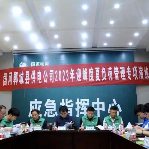 郸城公司开展2023年迎峰度夏负荷管理专项演练