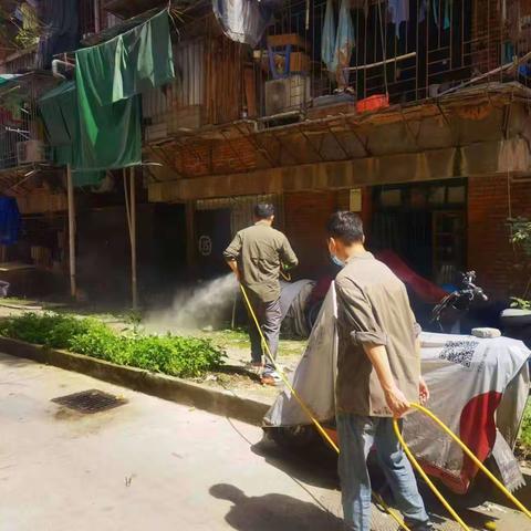 广安社区开展夏季防蚊灭蝇消杀活动