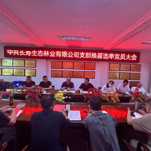 中共平江县长寿生态林业有限公司机关支部换届选举党员大会