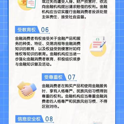 "3库 N 平台"金融知识普及第二课：金融消费者八项权利