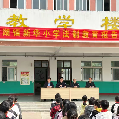 提高法制素养     守护健康成长——官湖镇新华小学法制教育报告会