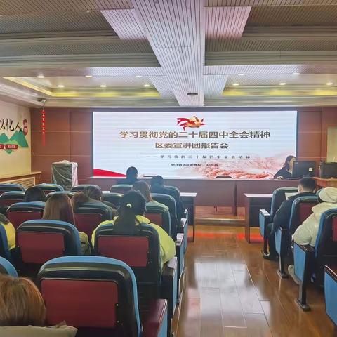 健康路街道组织开展学习贯彻党的二十届四中全会精神报告会
