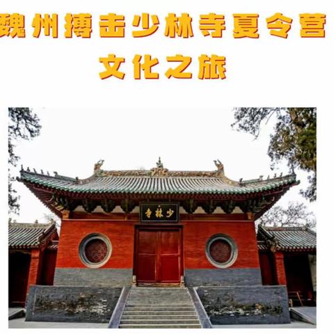 魏 州 搏 击 少 林 寺 夏 令 营 文 化 之 旅 报 名 中