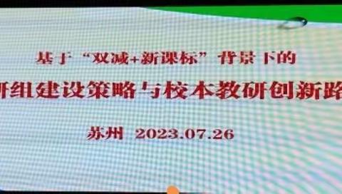 逐光而行  行将致远——记“基于新课标下中小学教研创新与深度学习课堂构建高级研修班”第三天培训活动