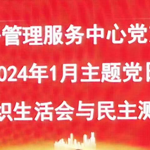 水务管理服务中心党支部召开专题组织生活会和开展民主评议党员