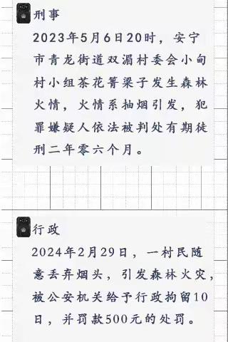 警示！一村民吸烟引发森林火情被判刑！