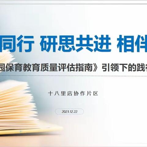 聚力同行 研思共进 相伴成长——《幼儿园保育教育质量评估指南》引领下的践行与思考