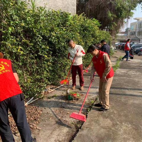 大样村委会开展爱国卫生整治活动