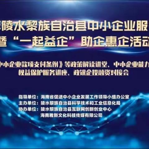 2023年陵水黎族自治县中小企业服务月活动暨“一起益企”助企惠企活动成功举行