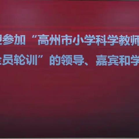 潜心闻道，研以致远——高州市2023年小学科学教师专业能力提升全员轮训