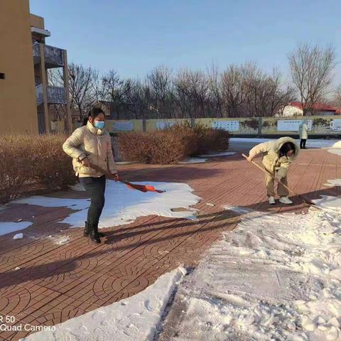 清扫积雪净校园，齐心协力促安全