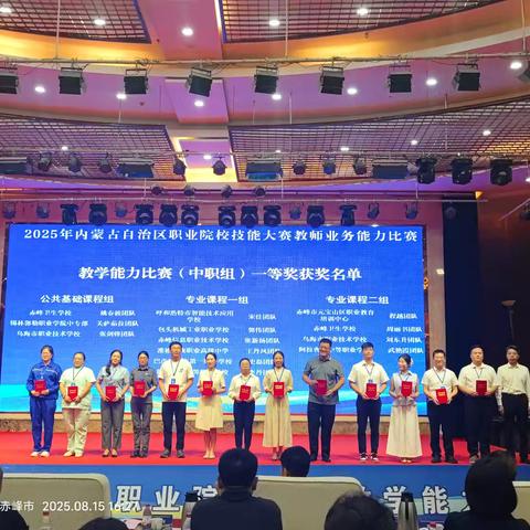 包头机械工业职业学校信息技术教研室教师团队在自治区职业院校技能大赛中斩获一等奖