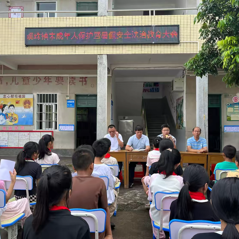 法治护成长，平安过暑假——观珠镇大榕小学未成年人保护暨暑假安全法治教育大会