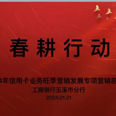 工商银行玉溪分行          “春耕行动”信用卡业务          专项营销启动会