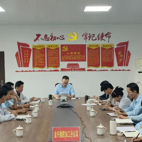 金兴橡胶加工分公司开展党纪学习教育活动