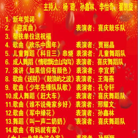裴社镇小王沟村2024年 “欢天喜地闹新春 美丽乡村舞起来”春节联欢会邀请函