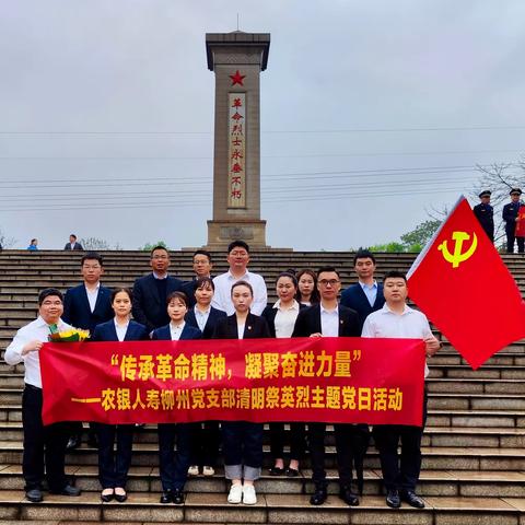 传承革命精神  凝聚奋进力量—农银人寿柳州党支部清明祭英烈主题党日活动