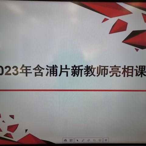 行而不辍，未来可期——2023年含浦片新入职教师亮相课教研活动