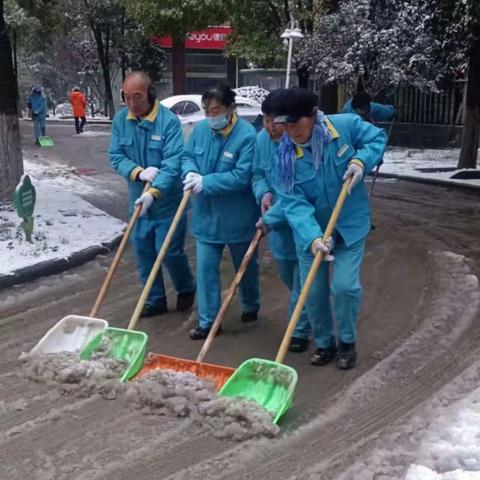 镜湖社区——扫雪除冰在行动，志愿服务暖人心