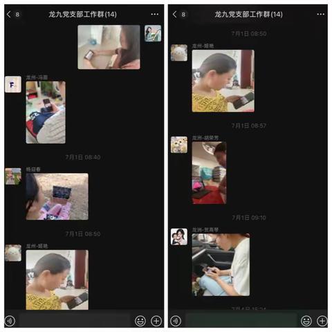 龙洲镇九年制学校“庆七一”活动
