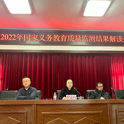 【聚焦质量深剖析  凝心聚力助提升】———双城区2022年义务教育质量监测结果解读会