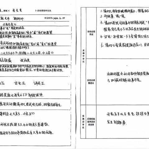 清平镇中心幼儿园语言领域小班听评课活动《我会变》