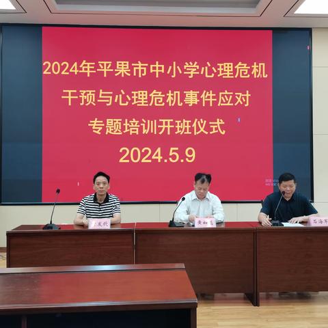 【平果心理】平果市教育局举行2024年平果市中小学心理危机干预与心理危机事件应对专题培训